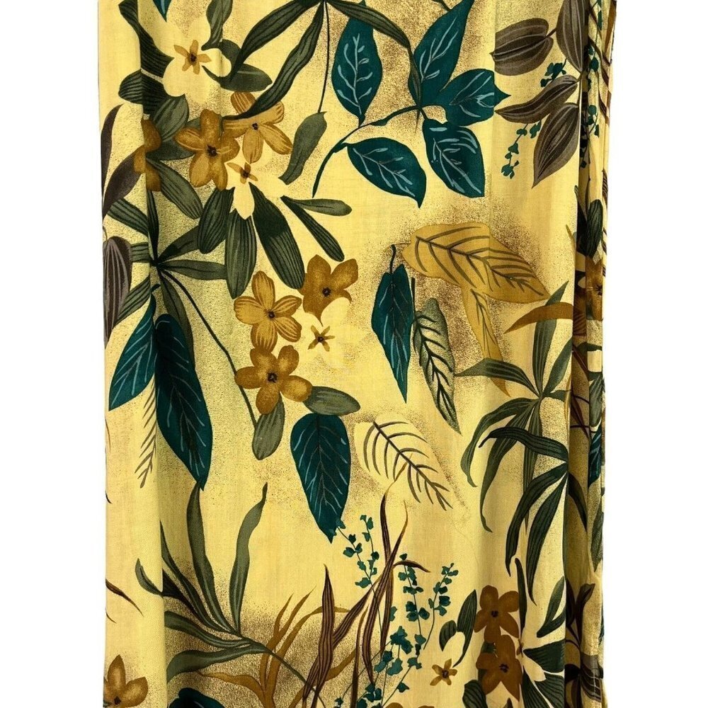 Requirements Womens Floral Maxi Dress Tie Back Rayon Medium - Picture 3 of 8